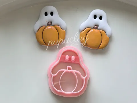 Cortador para modelado: Halloween ghost pumpkin polymer clay cutter — referencia de MakerWorld
