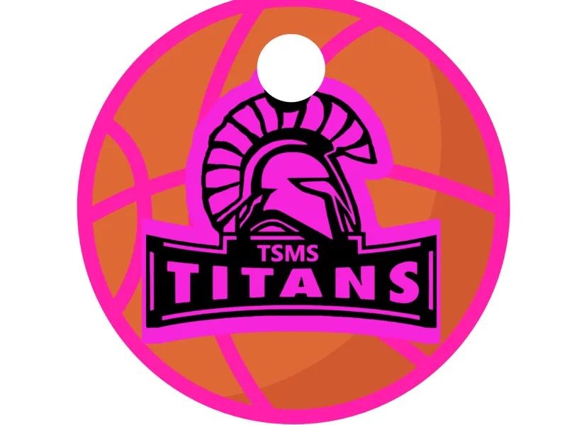 TSMS Basketball Keychain Bulk print