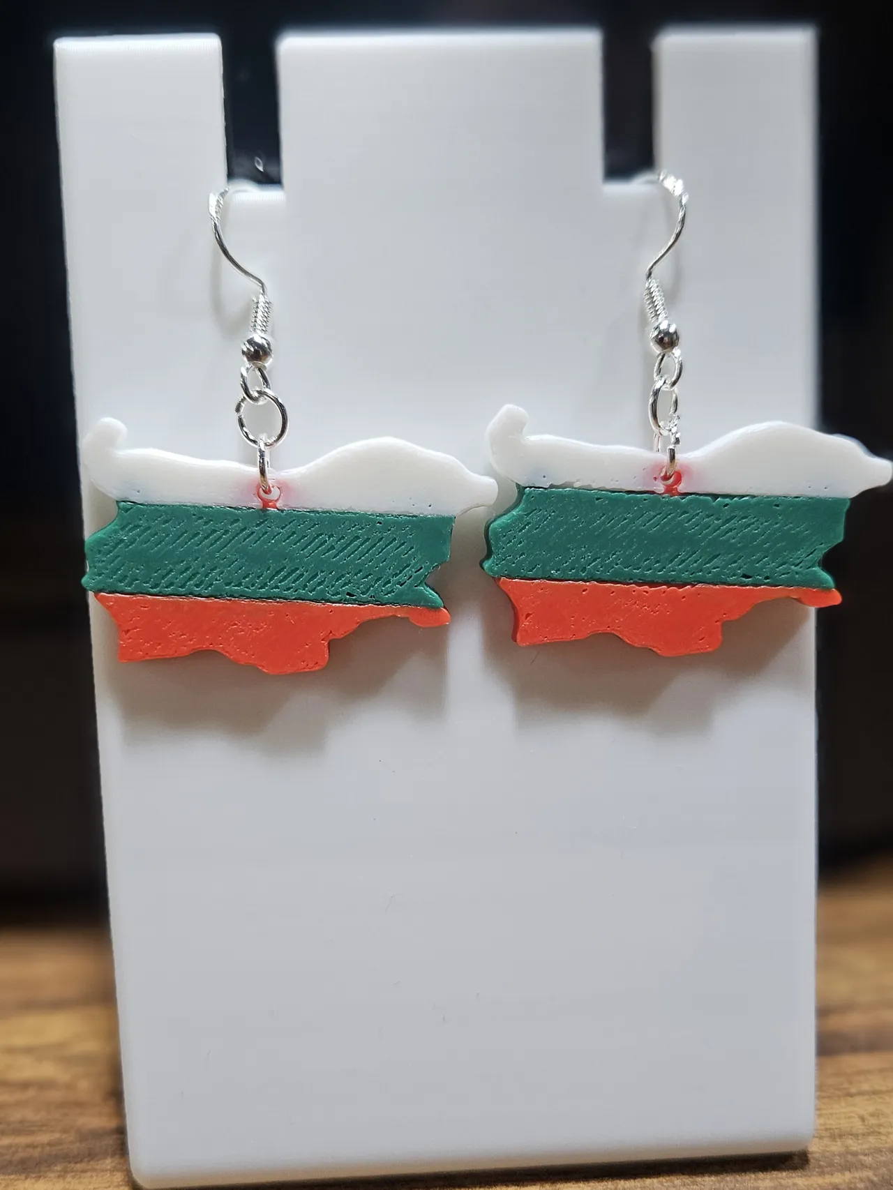 Bulgarian Flag Earrings view 4