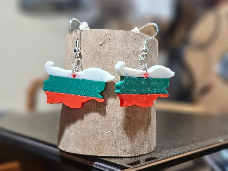 Bulgarian Flag Earrings