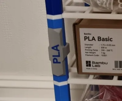 Labels for MikeGTP's filament spool shelf system