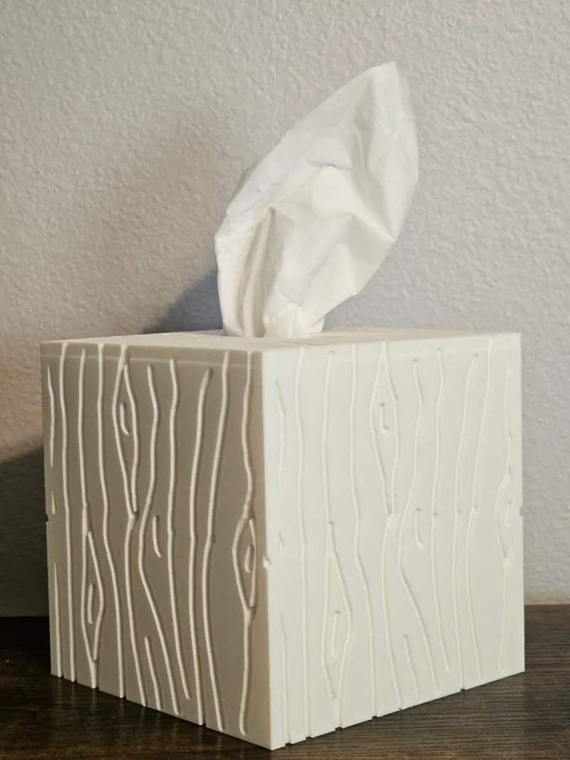 Wood Grain Tissue Box 