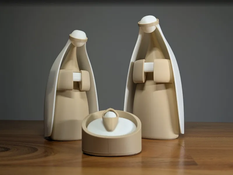Minimalist Nativity Scene - Joseph, Mary & Jesus