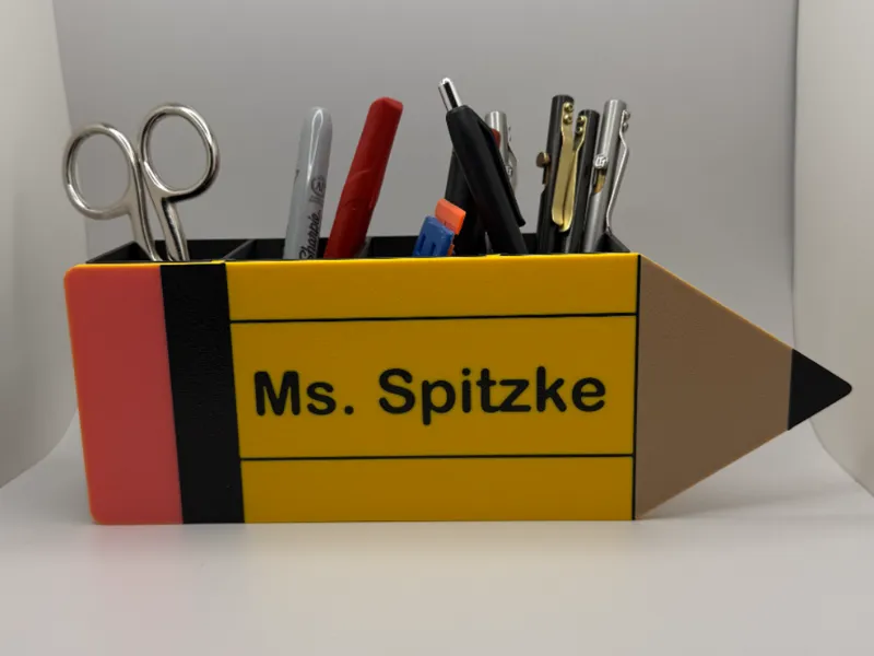 Pencil Desk Organizer (Customizable Name)