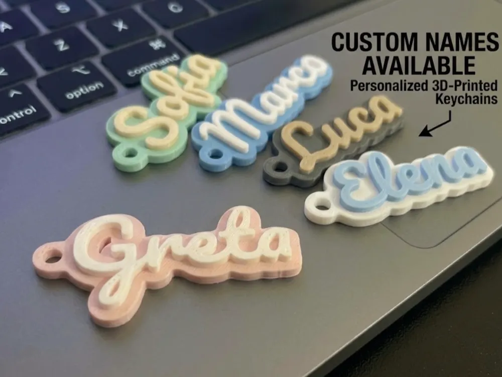Customizable keychain with your name - Free 3D Print Model - MakerWorld