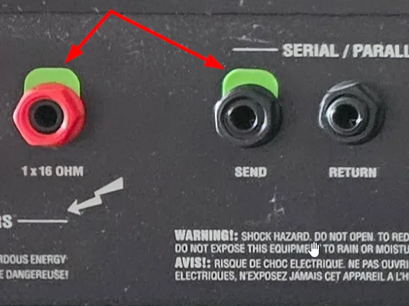 Port Markierung Gitarrenverstärker