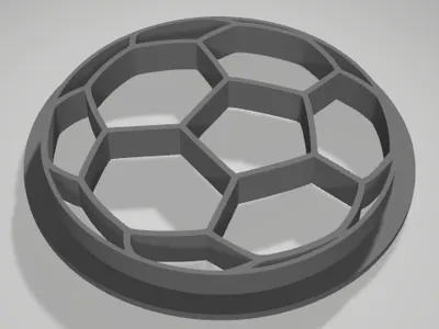 Soccer ball cookie cutter