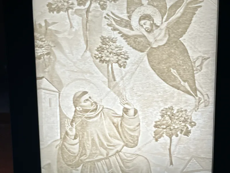St. Francis Lithophane - 10x10 Lightbox