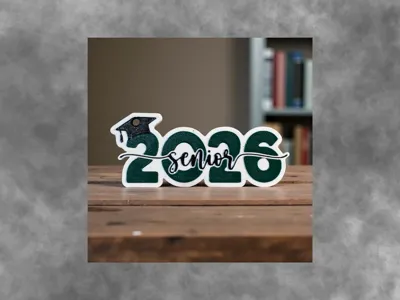 Class of 2026 Senior Keychain or Car Charm