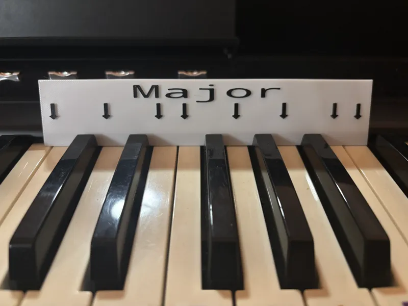 Major Scale Piano Card