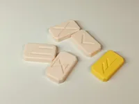 Rune stones printed AT 45°