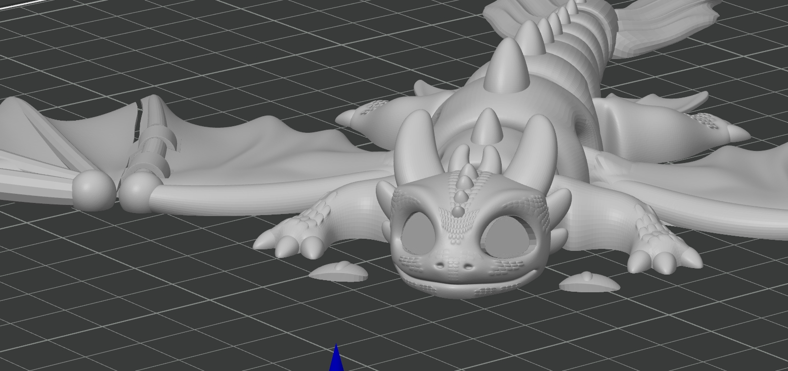 Miniatura 3 do modelo 3D 无牙仔，大翅膀，无需支撑，手机直接打印