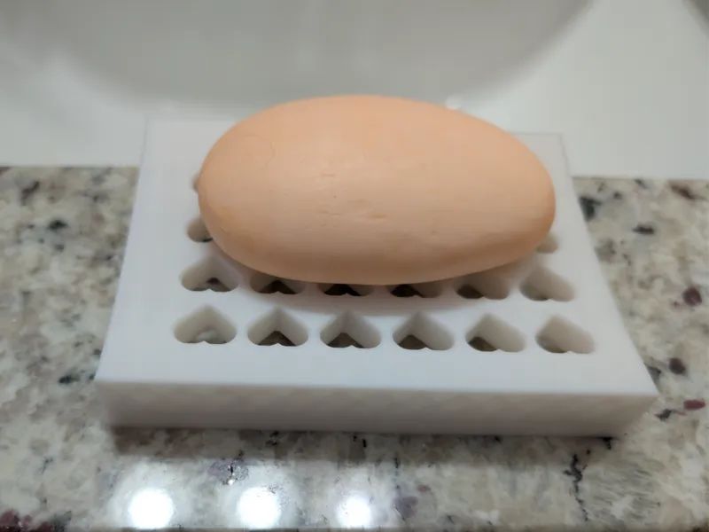 Valentines Soap Holder with Heart Shaped Holes