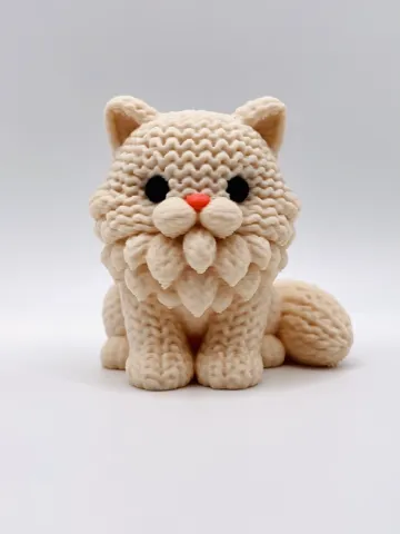 Letrero o emblema decorativo: Knitted Persian Cat — vista de referencia 2
