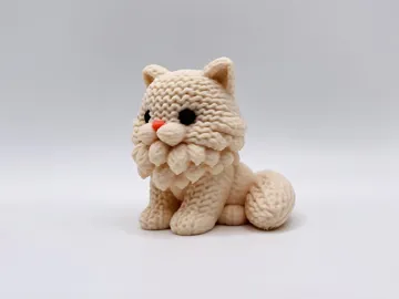 Letrero o emblema decorativo: Knitted Persian Cat — vista de referencia 4