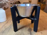 Personalized Dog Bowl Stand with Heart Design