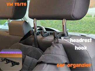 VW T5 / T6 headrest hook  for other car models too
