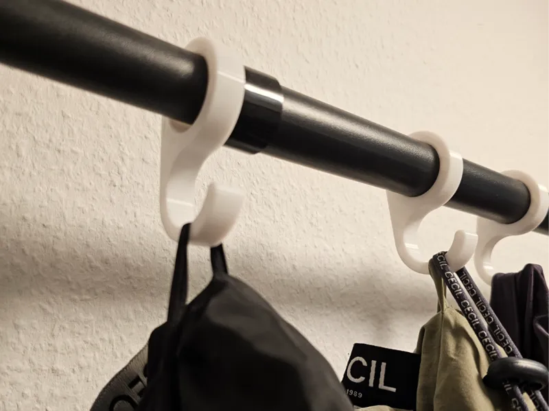 Clothes Hook for Rods up to 26 mm