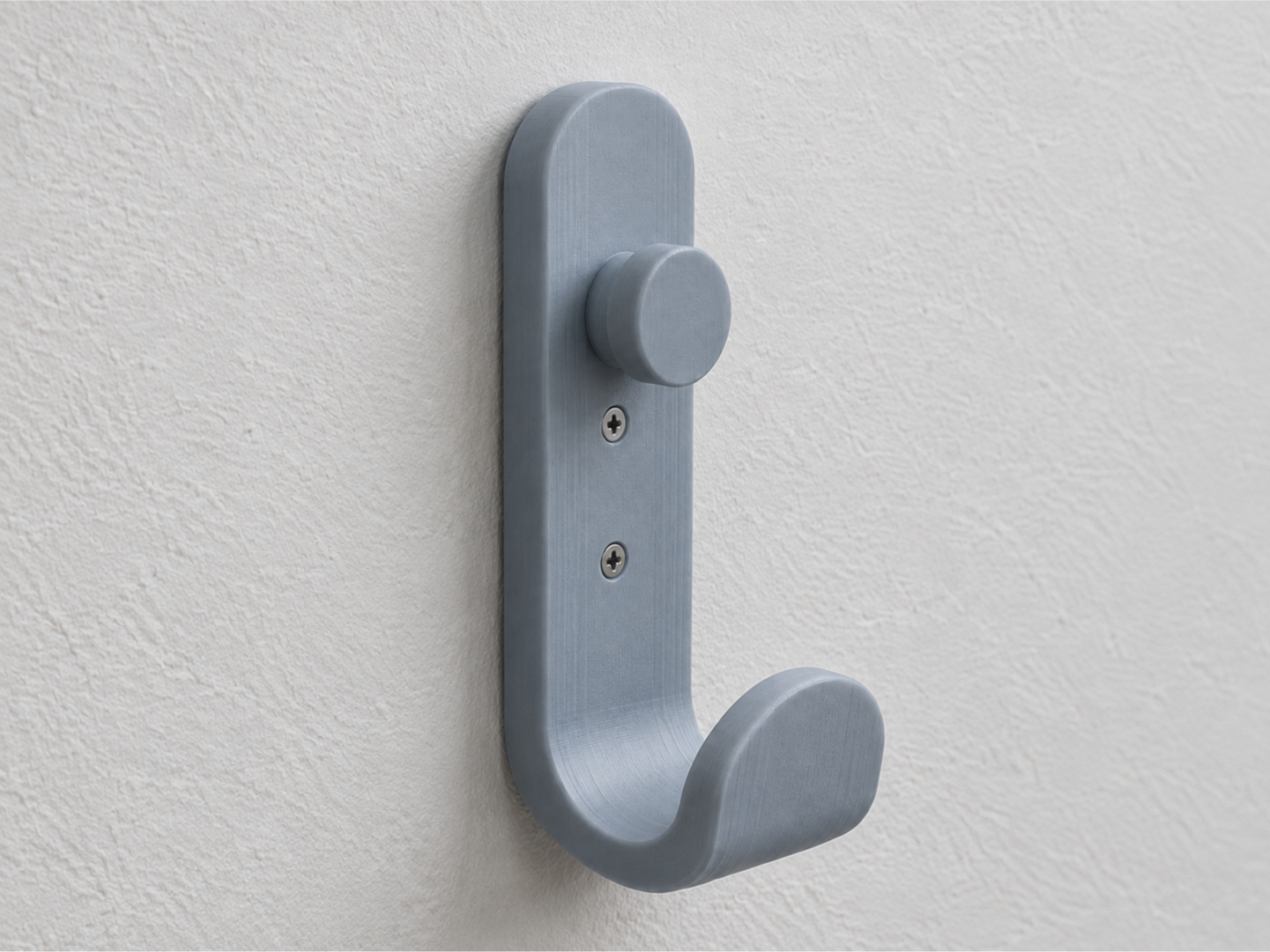 Moderner Wandhaken mit Schraubenlöchern 3D model