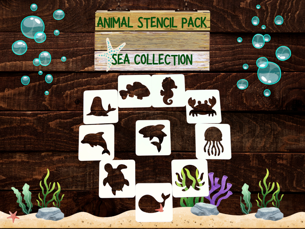 Animal Stencil Pack - Ocean & Sea Collection