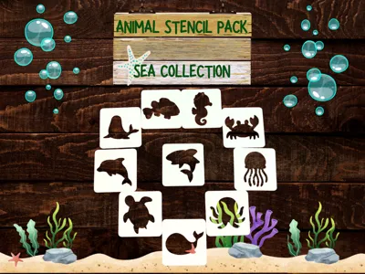 Animal Stencil Pack - Ocean & Sea Collection