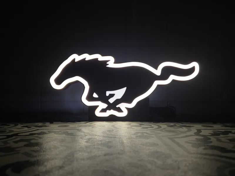 Ford Mustang Silhouette LED Lightbox Sign