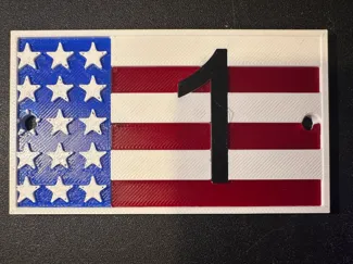 Beehive Tag w/ Flag