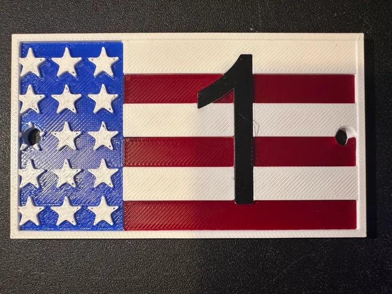 Beehive Tag w/ Flag