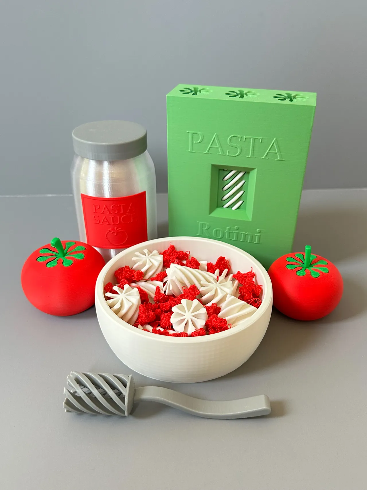 Pasta Playset: Pasta Box,Noodles,Bowl,&Funny Fork view 2