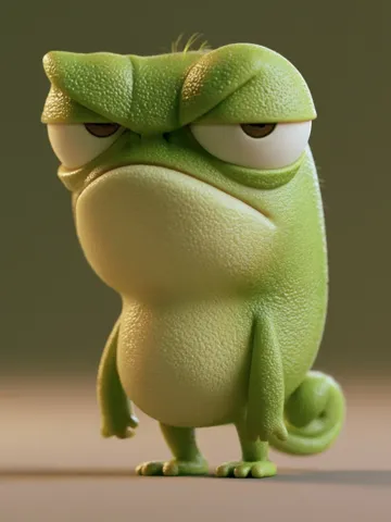 Modelo para impresión 3D: Grumpy Chameleon – 360° Moving Eyes — vista de referencia 2
