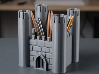 Castillo Medieval con 4 Torres: portalapizes