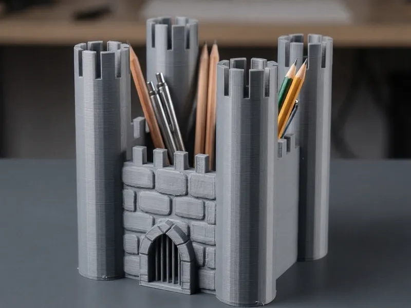 Castillo Medieval con 4 Torres: portalapizes