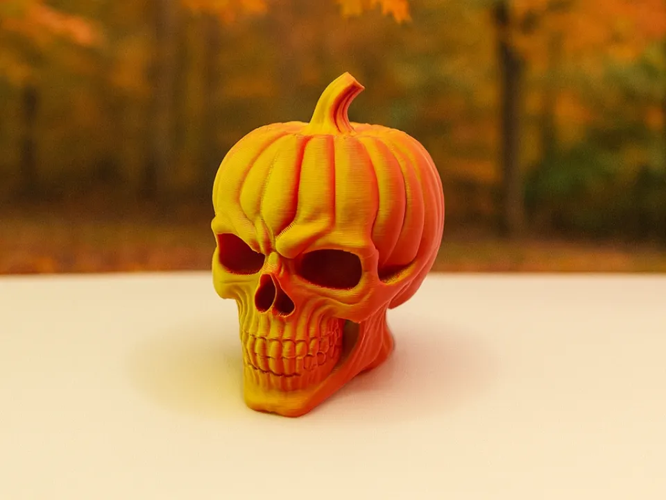 Pumpkin Skull by Go3D MakerWorld: Download Free 3D Models