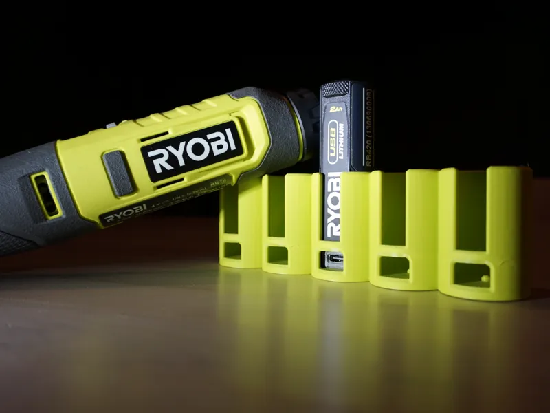 RYOBI USB Lithium 4V Battery Holder - Penta Rack