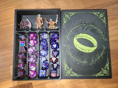 LOTR Dicebox with Mini holder slots