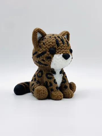 Letrero o emblema decorativo: Knitted Bengal Cat — vista de referencia 2