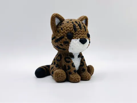 Letrero o emblema decorativo: Knitted Bengal Cat — referencia de MakerWorld