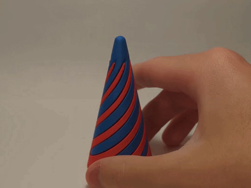 Impossible Passthrough Spiral Cone Fidget