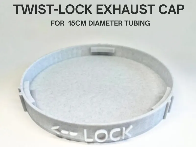Twist-Lock Cap for Aircon Exhaust Hose