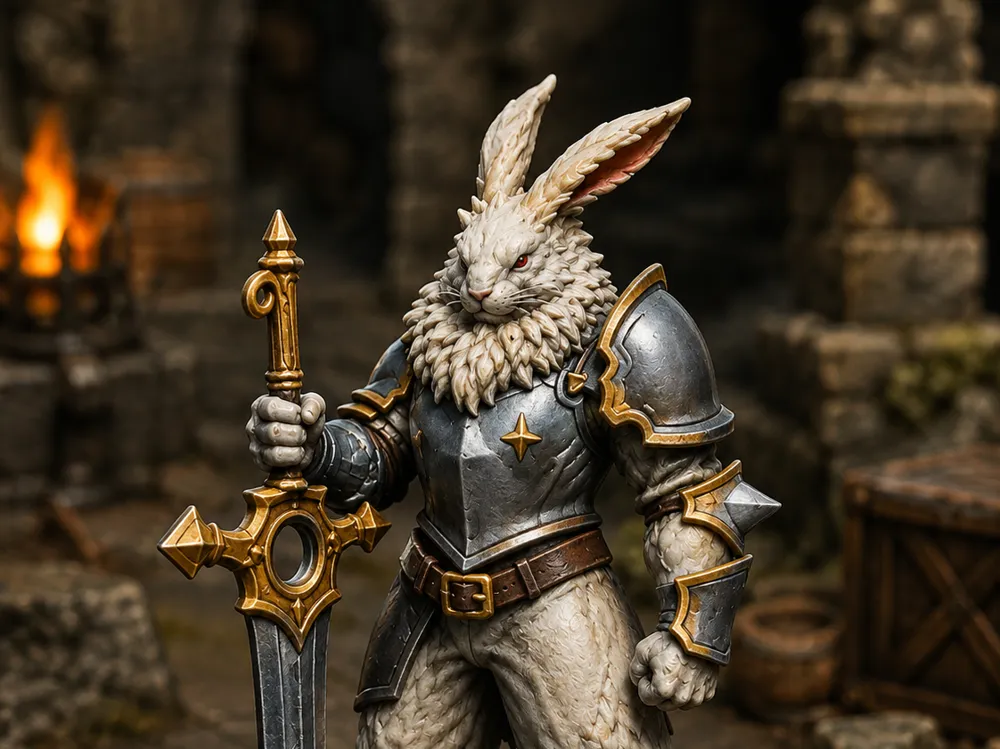 Soporte: Bunny Guardian - D&D. Referencia del modelo original.