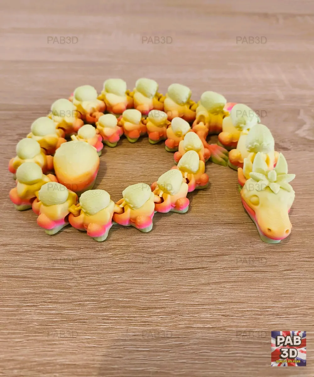 Articulated flexi dragon strawberry - Free 3D Print Model - MakerWorld