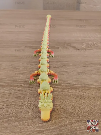 Articulated flexi dragon strawberry - Free 3D Print Model - MakerWorld