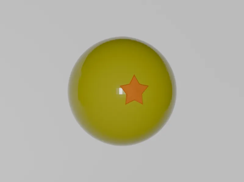 One-Star Dragon Ball 3d art 10cm^3