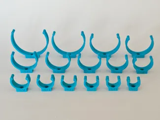 Snap-Fit Pipe Mounts | 15 Sizes 12-50mm | M4 Screw