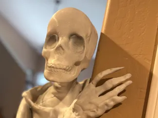 22" Halloween Corner Creeper Skeleton