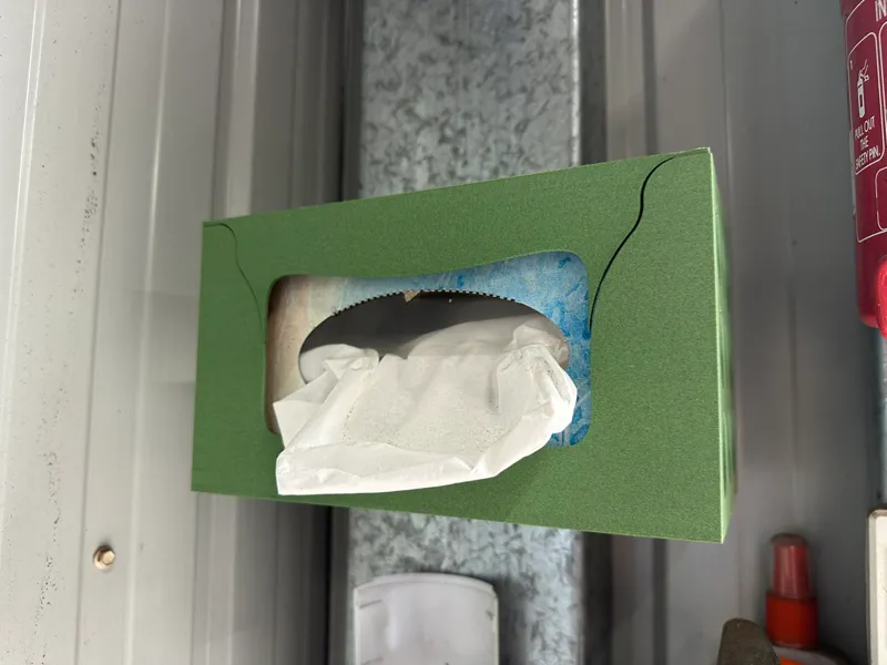 Tissue box holder - wall or honeycomb mount