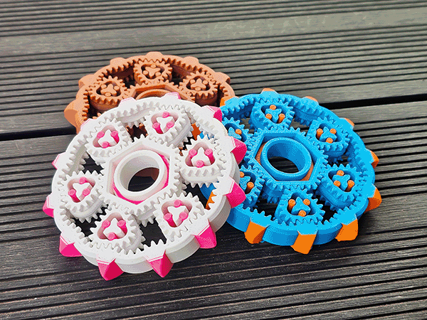 Fidget Spinners with Triangle Gears