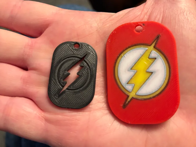 The Flash keychain tag/dogtag
