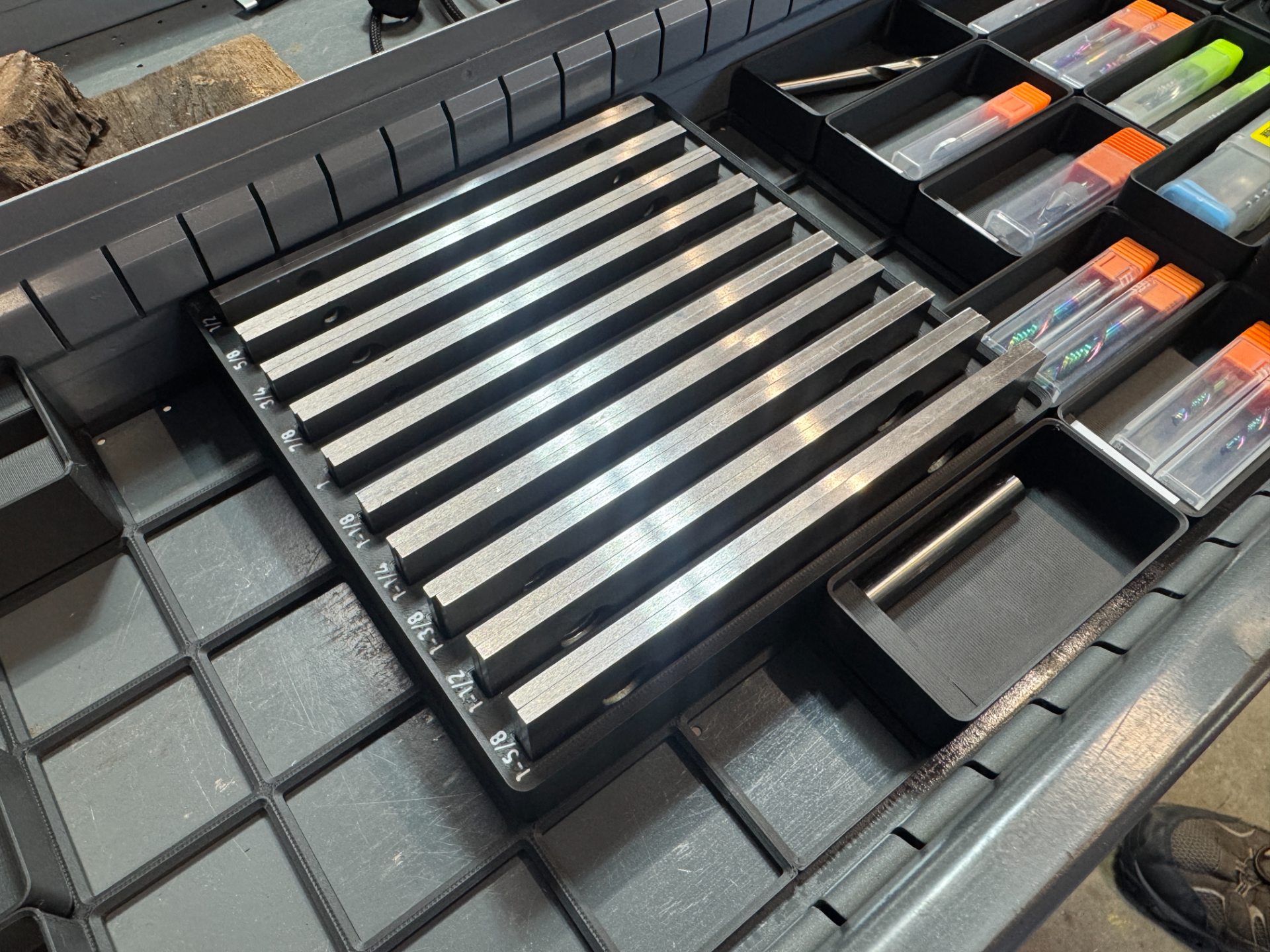 6" x 1/8" Vise Parallels Gridfinity Tray 