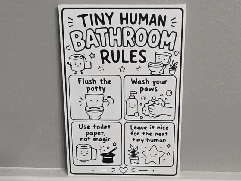 Tiny Human Bathroom Rules